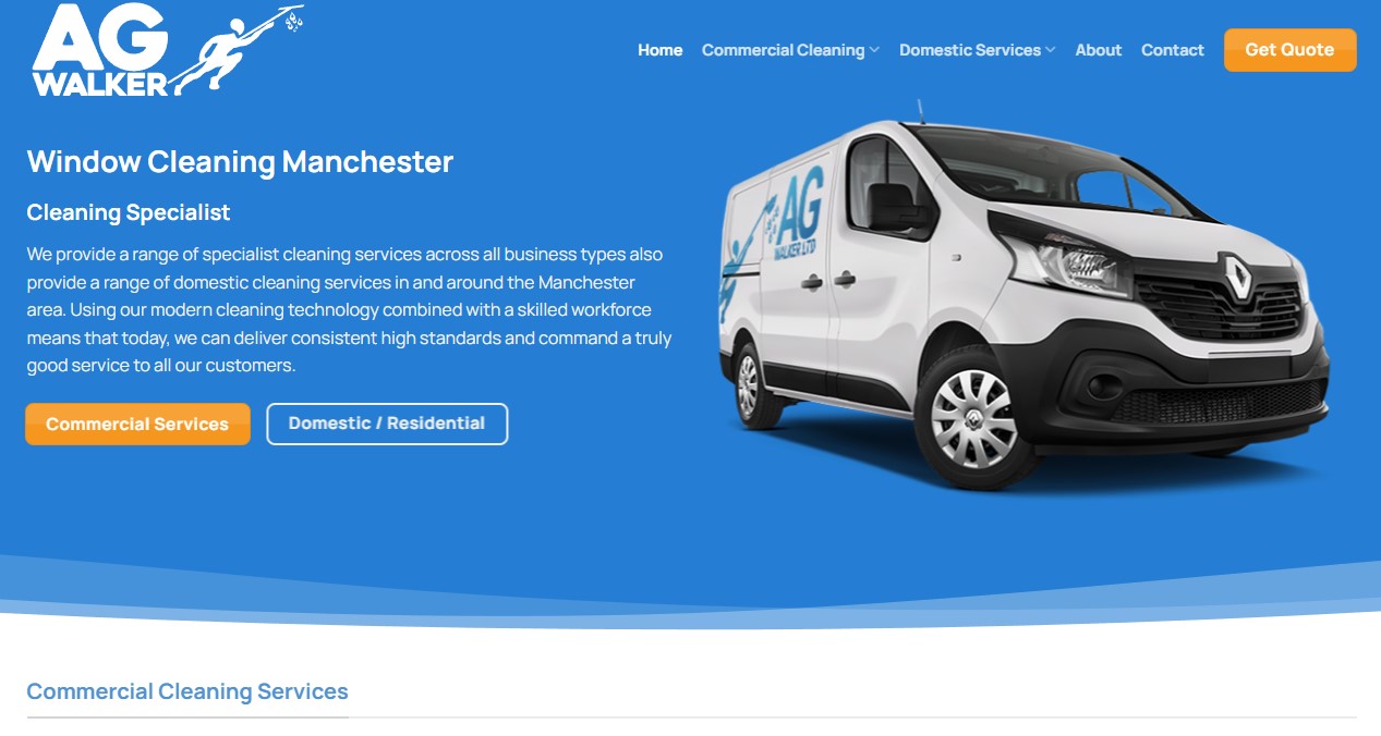 AG WALKER - Window Cleaning Manchester - Professional Cleaning Services in Manchester - AG Walker Ltd is a Manchester-based cleaning company with over 17 years of experience, specialising in commercial and domestic window cleaning as well as a wide range
